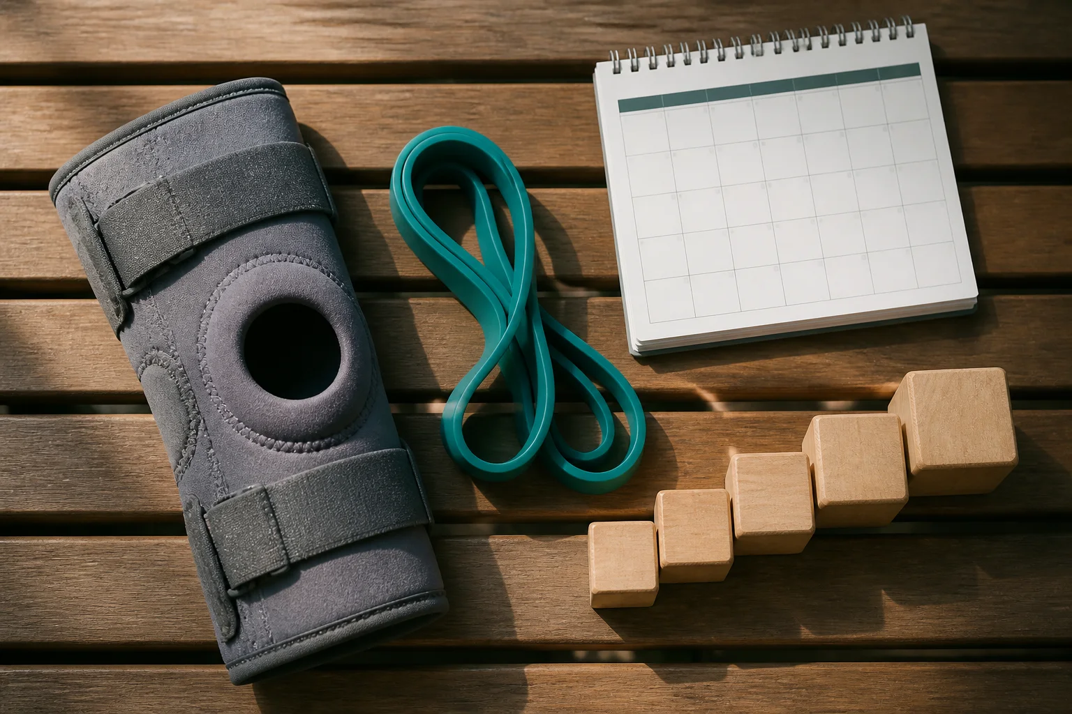 Knästöd och rehabiliteringsmaterial för planering efter korsbandsskada