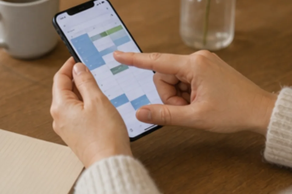 Mobil kalender och anteckningar inför privat second opinion utan remiss